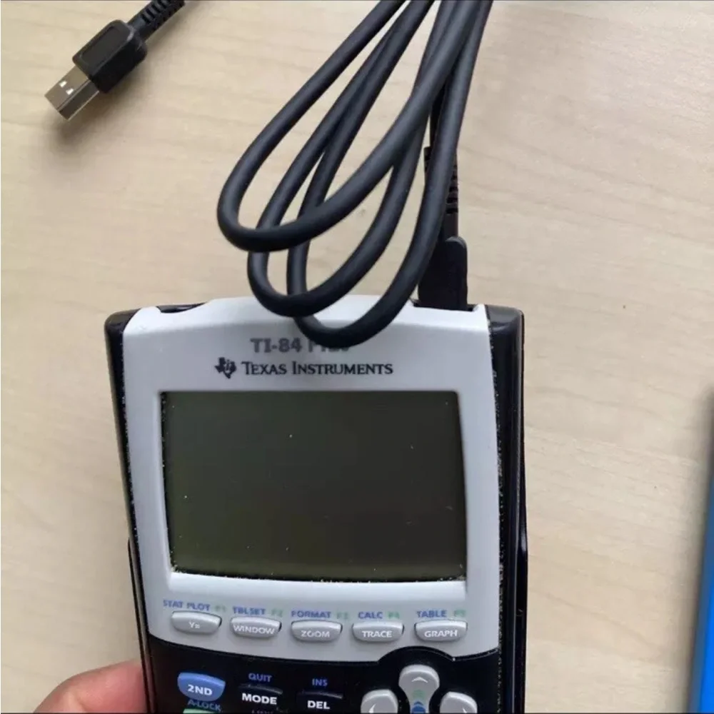 Texas Instruments TI-84 Plus C Ti 89 Graphing Calculator Cover Cable ONLY Black